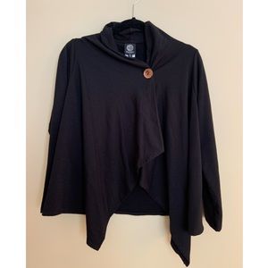 Bobeau Top Button Wrap Cardigan